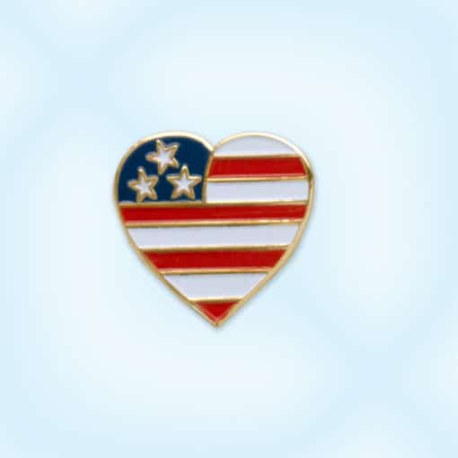 America, Flag, Pin, USA, Heart