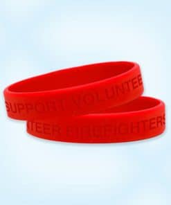 Wristband, Silicone, Support, Volunteer, Firefighters, Red