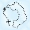 Black, Plastic, Rosary, Catholic, Relgious