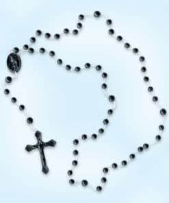 Black, Plastic, Rosary, Catholic, Relgious