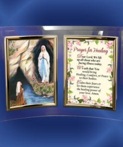 Gold Frame, Acrylic, Prayer for Healing, Our Lady of Lourdes, Patron, Saint