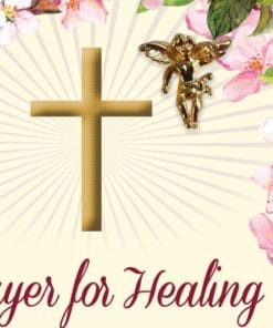 Prayer For Hope, Prayer for Healing, Catholic Prayer, card, Gold, Angel, Pin