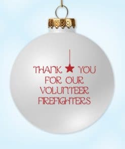Volunteer, Firefighters, Christmas, Ornament, Shatterproof, Satin, Keepsake, Gift
