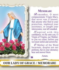 Holy, Prayer, Card, Scalloped, Die Cut, Our Lady, Grace