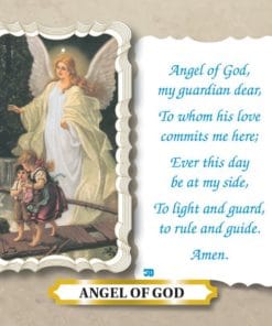 Holy, Prayer, Card, Scalloped, Die Cut, Angel Of God