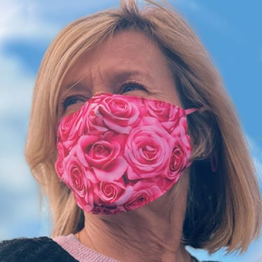 Pink Roses Face Mask for Mother's Day